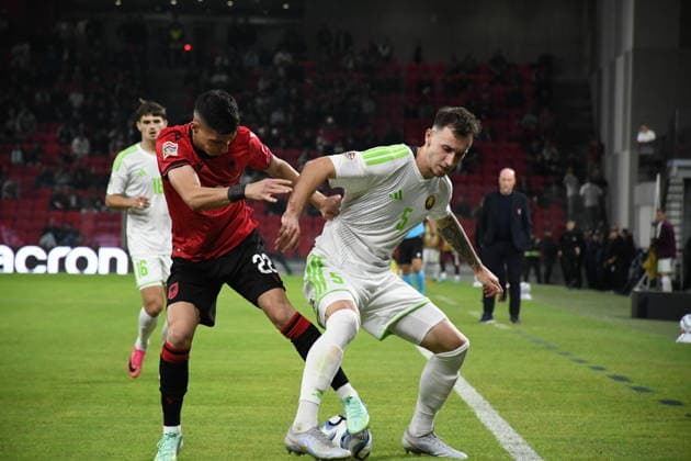 Albania v Belarus - UEFA Nations League TIRANA, ALBANIA - SEPTEMBER 26: Stavro Pilo (22) of Albania in action during the UEFA Nations League 2026 27 group phase C Group match between Albania and Bearus at the Air Albania Stadium in Tirana, Albania on September 26, 2026. Olsi Shehu Anadolu Tirana Albania. Editorial use only. Please get in touch for any other usage.  Copyright: x2026xAnadoluxOlsixShehux