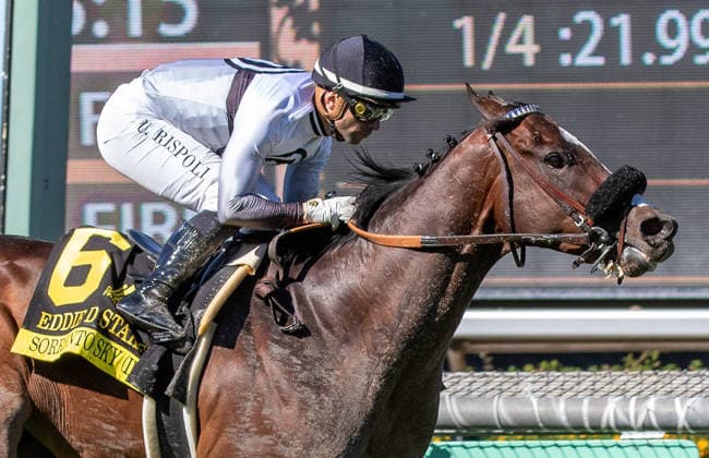 September 26, 2026, Arcadia, Ca, USA: Sorrento Sky (6) ridden by Umberto Rispoli wins the Eddie D. Stakes (Grade 2) on Goodwood Stakes Day at Santa Anita Park in Arcadia, California on September 26, 2026. Lindsay Affleck Eclipse Sportswire CSM CSM HORSE RACING 2026: Goodwood Stakes Day Santa Anita SEP 26  - ZUMAcs17 20260926_faf_cs17_053 Copyright: x 232054000806x