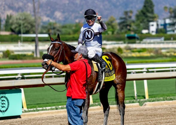 HORSE RACING 2026: Goodwood Stakes Day Santa Anita SEP 26 September 26, 2026, Arcadia, Ca, USA: Sorrento Sky (6) ridden by Umberto Rispoli wins the Eddie D Stakes (Grade 2) on Goodwood Stakes Day at Santa Anita Park in Arcadia, California on September 26, 2026. Dan Birch Eclipse Sportswire CSM CSM(Credit Image: Â Dan Birch Cal Media) Arcadia Ca USA EDITORIAL USE ONLY Copyright: xx ZUMA-20260926_faf_cs17_057.jpg DanxBirchx csmphotothree526223
