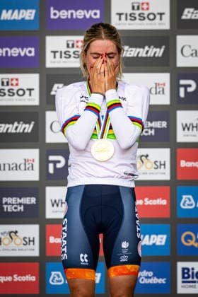VOLLERING Demi UCI Road Cycling World Championships Montreal, Canada 2026 VOLLERING Demi NED Netherlands Winner First Place Award Ceremony Medal Ceremony Podium Portrait Orientation Vertical Portrait Event UCI Road Cycling World Championships Montreal, Canada 2026 Category Cycling Road Cycling World Championships Elite Women Location North America, Canada, Quebec, Montreal Start Brossard Finish Montreal Road Race (RR) Distance 180.1 km Date September 26, 2026 (Saturday), Day 6