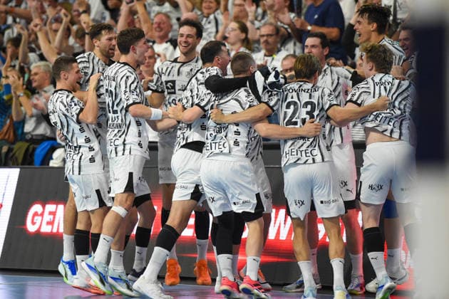 Handball I Men s I 2026–2027 Season I Bundesliga I Matchday 6 I THW Kiel vs. SG Flensburg-Handewitt I September 26, 2026: THW Kiel Celebrates Copyright: xLobeca JanxKirschnerx