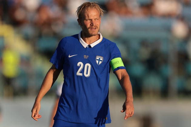 San Marino v Finland - UEFA Nations League - Season 2026-2027 Serravalle, Italy, 26th September 2026. Joel Pohjanpalo of Finland reacts during the San Marino vs Finland UEFA Nations League match at San Marino Stadium, Serravalle. Picture credit should read: Jonathan Moscrop Serravalle San Marino Stadium San Marino