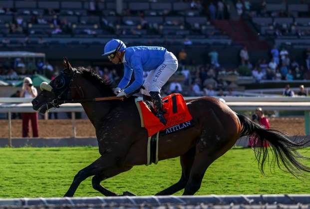 HORSE RACING 2026: Goodwood Stakes Day Santa Anita SEP 26 September 26, 2026, Arcadia, Ca, USA: Atitlan (7) ridden by Umberto Rispoli wins the John Henry Turf Championship Stakes (Grade 2) on Goodwood Stakes Day at Santa Anita Park in Arcadia, California on September 26, 2026. Dan Birch Eclipse Sportswire CSM CSM(Credit Image: Â Dan Birch Cal Media) Arcadia Ca USA EDITORIAL USE ONLY Copyright: xx ZUMA-20260926_faf_cs17_060.jpg DanxBirchx csmphotothree526284
