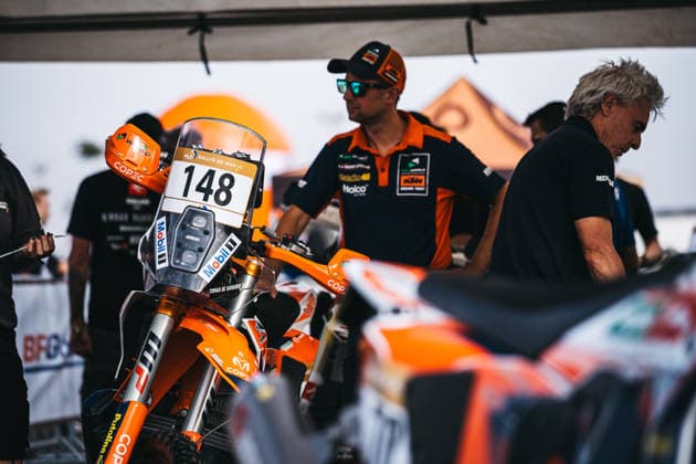 W2RC - RALLYE DU MAROC 2026 148 DE GAVARDO Tomas (chi), BAS World KTM Team, KTM 450 Rally Factory Replica, FIM W2RC, Rally 2, ambiance during the Scrutineering of the Rallye du Maroc 2026, 4th round of the 2026 WR2C Championship from September 26 to 27, 2026 in Agadir, Morocco - AgadirMorocco  Copyright: xDamienxSaulnierx