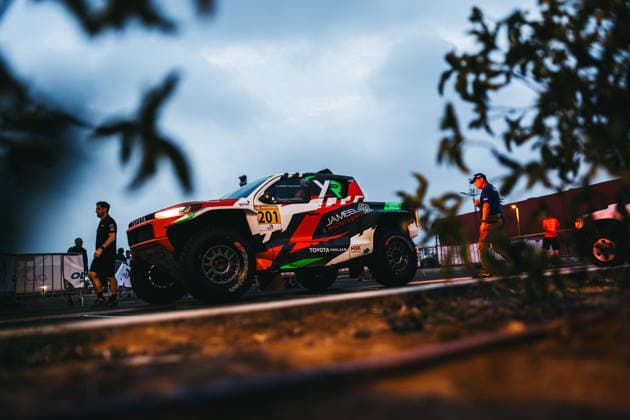 W2RC - RALLYE DU MAROC 2026 201 AL RAJHI Yazeed (ksa), ZENZ Dennis (ger), Toyota Hilux GR, Overdrive Racing, FIA W2RC, ULT T1+, ambiance during the Scrutineering of the Rallye du Maroc 2026, 4th round of the 2026 WR2C Championship from September 26 to 27, 2026 in Agadir, Morocco - AgadirMorocco Copyright: xDamienxSaulnierx