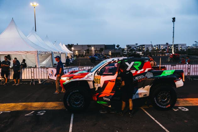 W2RC - RALLYE DU MAROC 2026 201 AL RAJHI Yazeed (ksa), ZENZ Dennis (ger), Toyota Hilux GR, Overdrive Racing, FIA W2RC, ULT T1+, ambiance during the Scrutineering of the Rallye du Maroc 2026, 4th round of the 2026 WR2C Championship from September 26 to 27, 2026 in Agadir, Morocco - AgadirMorocco Copyright: xDamienxSaulnierx