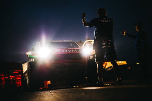 W2RC - RALLYE DU MAROC 2026 201 AL RAJHI Yazeed (ksa), ZENZ Dennis (ger), Toyota Hilux GR, Overdrive Racing, FIA W2RC, ULT T1+, ambiance during the Scrutineering of the Rallye du Maroc 2026, 4th round of the 2026 WR2C Championship from September 26 to 27, 2026 in Agadir, Morocco - AgadirMorocco Copyright: xDamienxSaulnierx