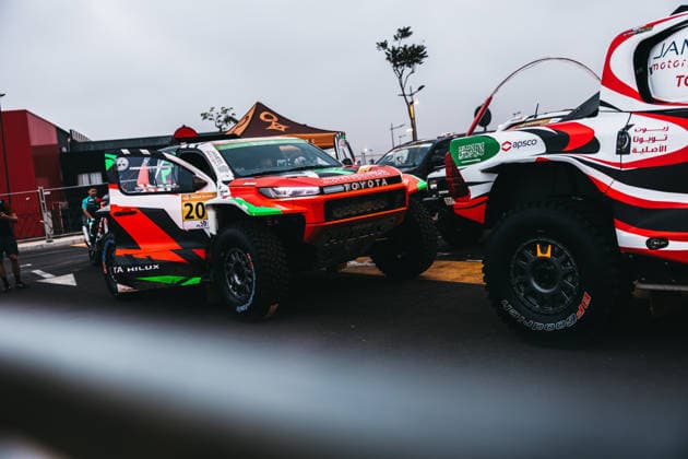 W2RC - RALLYE DU MAROC 2026 201 AL RAJHI Yazeed (ksa), ZENZ Dennis (ger), Toyota Hilux GR, Overdrive Racing, FIA W2RC, ULT T1+, ambiance during the Scrutineering of the Rallye du Maroc 2026, 4th round of the 2026 WR2C Championship from September 26 to 27, 2026 in Agadir, Morocco - AgadirMorocco Copyright: xDamienxSaulnierx