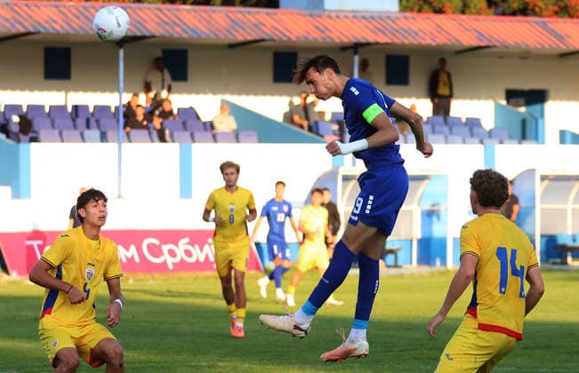26.09.2026 Kula Serbia-Romania international U19 U-19 Under-19 men s football tournament 32nd Memorial Stevan Cele Vilotic Aleksa Damjanovic(C) Serbia :