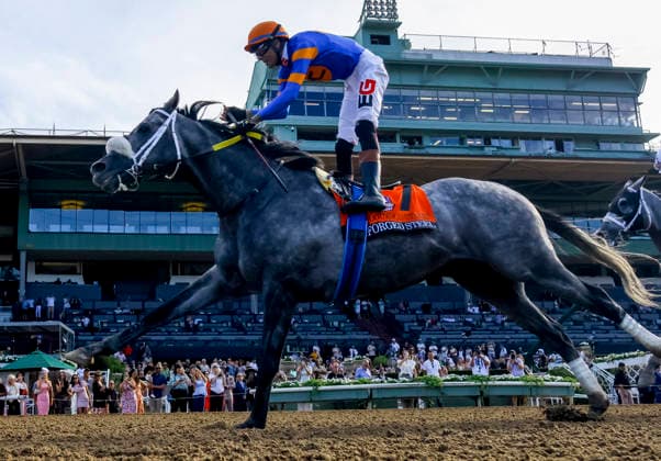 September 26, 2026, Arcadia, Ca, USA: Forged Steel (7) ridden by Edwin Gonzalez wins the Goodwood Stakes (Grade 1) at Santa Anita Park in Arcadia, California on September 26, 2026. Eclipse Sportswire CSM CSM HORSE RACING 2026: Goodwood Stakes Day Santa Anita SEP 26  - ZUMAcs17 20260926_faf_cs17_075 Copyright: xDanxBirchx