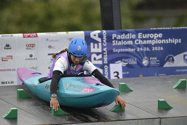 OTHER - Paddle - 2026 Paddle Europe Slalom Championships Photo by IPA ABACAPRESS.COM89014056 - Ivrea, Italy, September 26, 2026—2026 Paddle Europe Slalom Championships: Women s Kayak Cross Individual Time Trial at the Canoe Stadium in Ivrea—Lucia Pistoni_28_(ITA) wins bronze medal in the Women’s Kayak Cross Individual Time Trial at the 2026 Paddle Europe Slalom Championships at the Ivrea Stadium Ivrea Italy  Copyright: xIPAxSport ABACAx