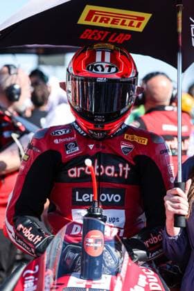 SBK Round 10 EICMA Italian Round (Grid Race 1) in San Martino del Lago, Italy - 26 Sep 2026 Nicolo Bulega of Aruba.it Racing - Ducati with Ducati Panigale V4R seen during Grid Race 1 of SBK Round 10 EICMA Italian Round. San Martino del Lago Italy Copyright: xFabrizioxCarabellix xSOPAxImagesx Fabrizio-Carabelli-1454095