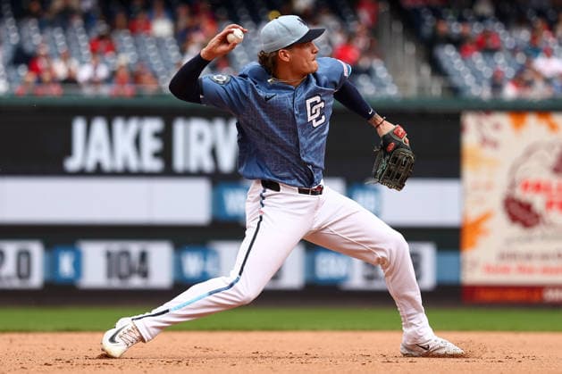 September 26, 2026, Washington D.C, District Of Columbia, United States: Washington, DC; Washington Nationals third baseman Brady House (12) throws to first base for the out during a Major League Baseball game against the New York Mets at Nationals Park on Saturday, September 26, 2026. The Mets beat the Nationals 7-1. MLB, Baseball Herren, USA New York Mets 7:1 Washington Nationals  - ZUMAp258 20260926_znp_p258_029 Copyright: xStevexPrakopex
