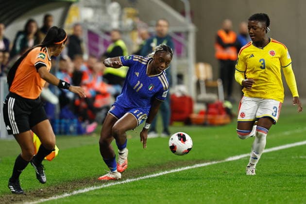 (L-R) Karen Appiah (ITA), Lina Arboleda (COL), SEPTEMBER 26, 2026 - Football Soccer : FIFA U-20 Women s World Cup Poland 2026 Bronze final match between Under-20 Italy - Under-20 Colombia at the Stadion Miejski LKS Lodz in Lodz, Poland. Noxthirdxpartyxsales  aflo_351271181 MutsuxKawamorix