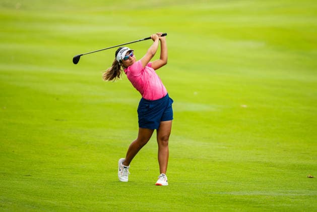 September 26, 2026, Rogers, Arkansas, USA: MARIA JOSE MARIN hits her second shot on the second hole during the second round of the Walmart NW Arkansas Championship at Pinnacle Country Club. LPGA, Golf Damen 2026: Walmart NW Arkansas Championship Round 2  - ZUMAw173 20260926_zsp_w173_020 Copyright: xLukexWelshx