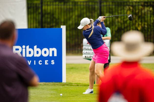 September 26, 2026, Rogers, Arkansas, USA: MATILDA CASTREN hits a tee shot on the eighth hole during the second round of the Walmart NW Arkansas Championship at Pinnacle Country Club. LPGA, Golf Damen 2026: Walmart NW Arkansas Championship Round 2  - ZUMAw173 20260926_zsp_w173_055 Copyright: xLukexWelshx