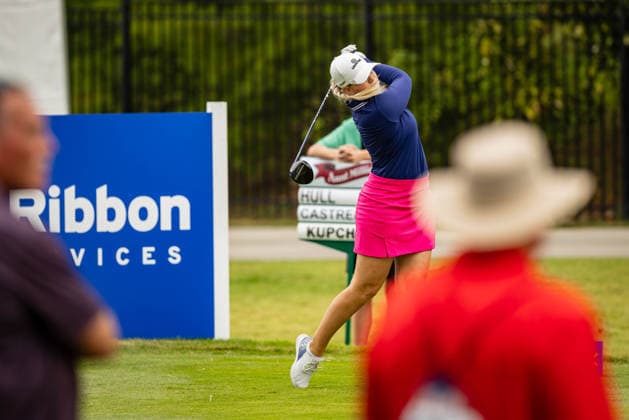September 26, 2026, Rogers, Arkansas, USA: MATILDA CASTREN hits a tee shot on the eighth hole during the second round of the Walmart NW Arkansas Championship at Pinnacle Country Club. LPGA, Golf Damen 2026: Walmart NW Arkansas Championship Round 2  - ZUMAw173 20260926_zsp_w173_056 Copyright: xLukexWelshx