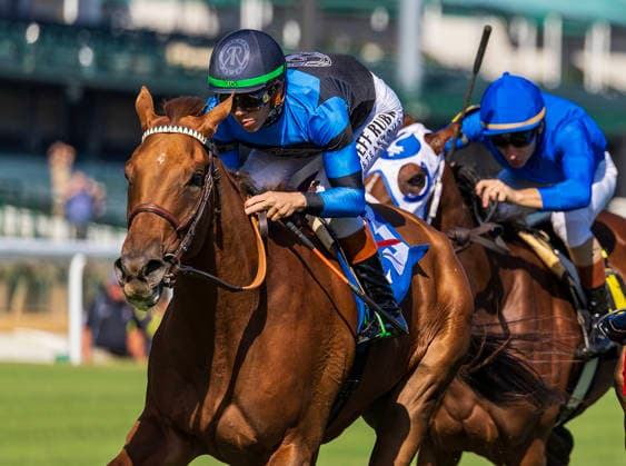 September 26, 2026, USA: Nymira (3) ridden by Tyler Gaffalione wins an Allowance at Churchill Downs on September 26, 2026. Candice Chavez Eclipse Sportswire CSM USA - ZUMAcs17 20260926_faf_cs17_084 Copyright: x {Serialx