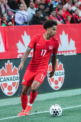 September 26, 2026, Toronto, Ontario, Toronto: Tajon Trevor Buchanan 17 of Canada in action during International Friendly, Länderspiel, Nationalmannschaft between Canada and Chile at BMO Field, Toronto on September 26, 2026. International Friendly Canada 1:0 Chile  - ZUMAn333 20260926_znp_n333_005 Copyright: xKaxLokxNgx