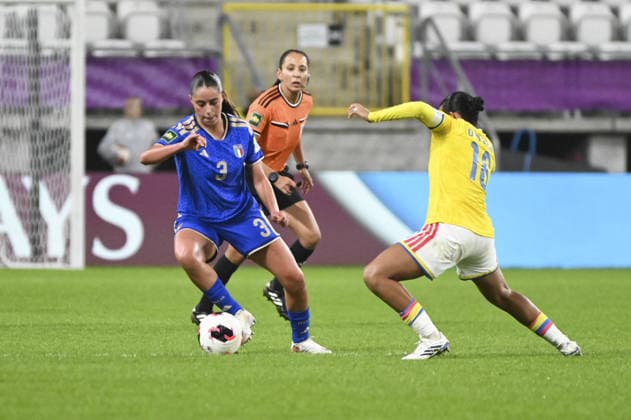 SOCCER - FIFA World Cup, WM, Weltmeisterschaft, Fussball - U-20 Women s - Italy vs. Colombia Photo by IPA ABACAPRESS.COM89005408 - Caterina Venturelli (ITA) and Juana Ortegon (COL) during the third-place match of the FIFA U-20 Women s World Cup between Italy and Colombia, held in Lodz, Poland, on September 26, 2026 Lodz Poland  Copyright: xIPAxSport ABACAx
