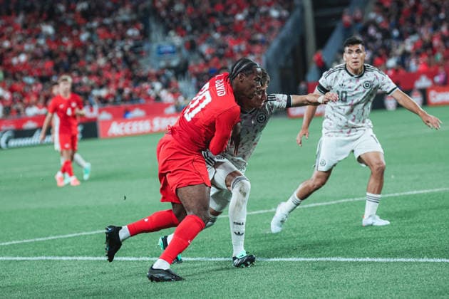 September 26, 2026, Toronto, Ontario, Toronto: JONATHAN.DAVID 20 of Canada in action during International Friendly, Länderspiel, Nationalmannschaft between Canada and Chile at BMO Field, Toronto on September 26, 2026. Toronto Toronto - ZUMAn333 20260926_znp_n333_057 Copyright: xKaxLokxNgx
