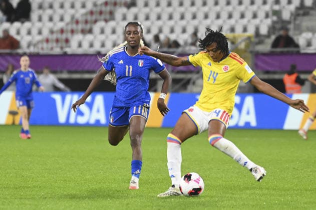 SOCCER - FIFA World Cup, WM, Weltmeisterschaft, Fussball - U-20 Women s - Italy vs. Colombia Photo by IPA ABACAPRESS.COM89008528 - Karen Appiah (ITA) and Fernanda Viafara (COL) during the third-place match between Italy and Colombia at the FIFA U-20 Women s World Cup in Lodz, Poland, on September 26, 2026 Lodz Poland  Copyright: xIPAxSport ABACAx