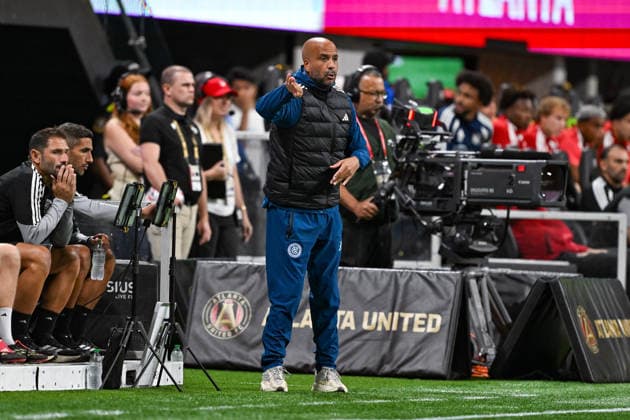 ATLANTA, GA - SEPTEMBER 26: New York head coach Pascal Jansen reacts during the MLS, Fussball Herren, USA match between New York City FC and Atlanta United FC on September 26th, 2026 at Mercedes-Benz Stadium in Atlanta, GA. (Photo by Rich von Biberstein Icon Sportswire) SOCCER: SEP 26 MLS Atlanta United vs New York City FC EDITORIAL USE ONLY Icon260926013