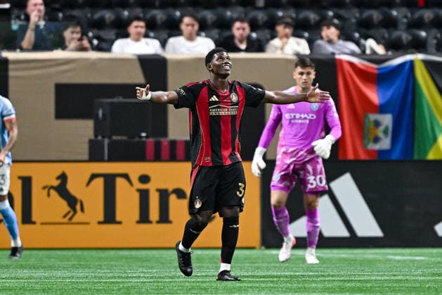 ATLANTA, GA - SEPTEMBER 26: Breel Embolo 36 of Atlanta reacts during the MLS, Fussball Herren, USA match between New York City FC and Atlanta United FC on September 26th, 2026 at Mercedes-Benz Stadium in Atlanta, GA. (Photo by Rich von Biberstein Icon Sportswire) SOCCER: SEP 26 MLS Atlanta United vs New York City FC EDITORIAL USE ONLY Icon260926015