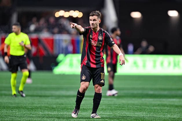 ATLANTA, GA - SEPTEMBER 26: Giuliano Galoppo 11 of Atlanta reacts during the MLS, Fussball Herren, USA match between New York City FC and Atlanta United FC on September 26th, 2026 at Mercedes-Benz Stadium in Atlanta, GA. (Photo by Rich von Biberstein Icon Sportswire) SOCCER: SEP 26 MLS Atlanta United vs New York City FC EDITORIAL USE ONLY Icon260926019