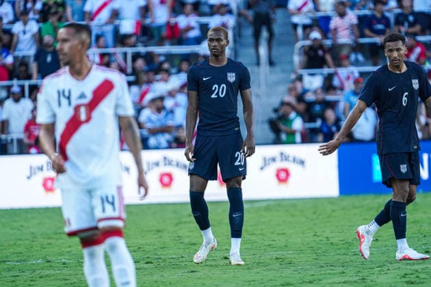 Peru v USA in a friendly Florida Series Match, Orlando, Florida Orlando, Florida, USA, September 26, 2026, USA player Neil Pierre 20 at Inter.Co Stadium. Copyright: xMartyxJean-Louisx