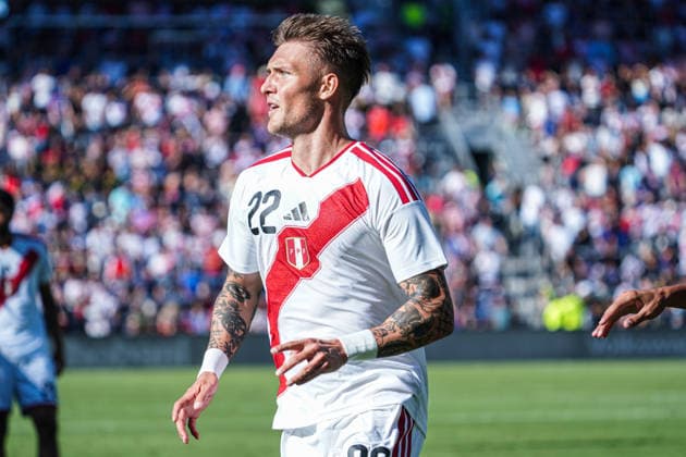 Peru v USA in a friendly Florida Series Match, Orlando, Florida Orlando, Florida, USA, September 26, 2026, Peru player Oliver Sonne 22 at Inter.Co Stadium. Copyright: xMartyxJean-Louisx