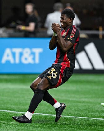 ATLANTA, GA - SEPTEMBER 26: Breel Embolo 36 of Atlanta reacts during the MLS, Fussball Herren, USA match between New York City FC and Atlanta United FC on September 26th, 2026 at Mercedes-Benz Stadium in Atlanta, GA. (Photo by Rich von Biberstein Icon Sportswire) SOCCER: SEP 26 MLS Atlanta United vs New York City FC EDITORIAL USE ONLY Icon260926045
