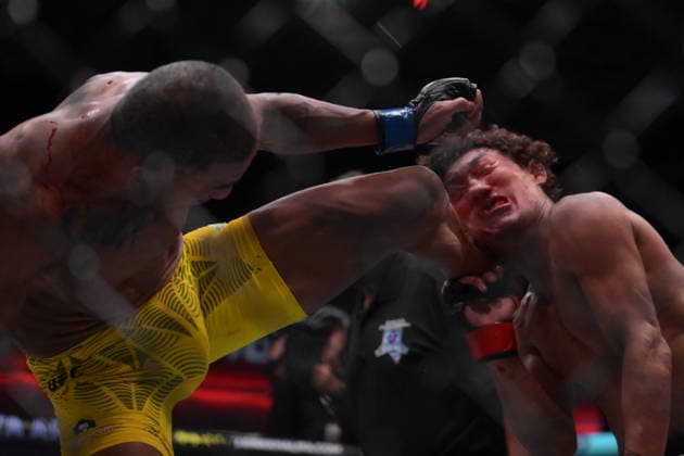 September 26, 2026, Las Vegas, Nevada, USA: RAUL ROSAS JR. defeated RAONI BARCELOS by TKO (slam) at 1:38 of Round 5 during UFC Fight Night at the UFC APEX in Las Vegas. UFC Fight Night: Raul Rosas Jr. Defeated Raoni Barcelos By TKO (Slam) At 1:38 Of Round 5  - ZUMAo117 20260926_zsp_o117_005 Copyright: xMikaelxOnax
