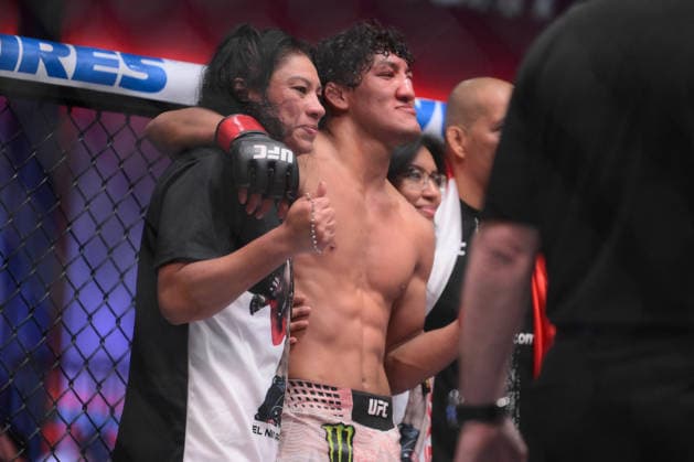 September 26, 2026, Las Vegas, Nevada, USA: RAUL ROSAS JR. defeated RAONI BARCELOS by TKO (slam) at 1:38 of Round 5 during UFC Fight Night at the UFC APEX in Las Vegas. UFC Fight Night: Raul Rosas Jr. Defeated Raoni Barcelos By TKO (Slam) At 1:38 Of Round 5  - ZUMAo117 20260926_zsp_o117_023 Copyright: xMikaelxOnax