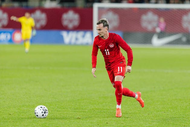 Liam Millar of Canada in action during the International Friendly, Länderspiel, Nationalmannschaft match between Canada and Chile on September 26th, 2026 in BMO Field, Toronto, Ontario, Canada Copyright: xCurtisxWongx xSPPx Sportspressphoto_SPR240878
