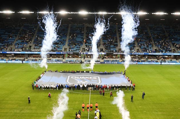 SAN JOSE, CA - SEPTEMBER 26: A general view of the Portland Timbers and San Jose Earthquakes walking onto the field before a MLS, Fussball Herren, USA match between the Portland Timbers and the San Jose Earthquakes on September 26, 2026 at PayPal Park in San Jose, CA. (Photo by Trinity Machan Icon Sportswire) SOCCER: SEP 26 MLS San Jose Earthquakes vs Portland Timbers EDITORIAL USE ONLY Icon260926000107963