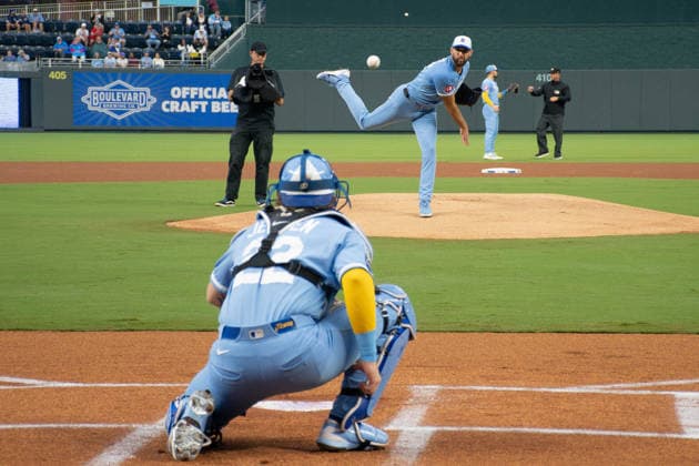 September 26, 2026, U.S.: Kansas City Royals starting pitcher MICHAEL WACHA (52) delivers a warm-up pitch to catcher CARTER JENSEN (22) during the pregame at Kauffman Stadium. The Royals would lose to the visiting Cleveland Guardians by the score of 11-5. U.S. - ZUMAd172 20260926_zsp_d172_004 Copyright: xDavidxDupuisx