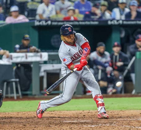 SEP 26, 2026: Cleveland Guardians infielder Joso RamoÂ­rez (11) at bat in the 7th inning against the Kansas City Royals at Kauffman Stadium in Kansas City, MO. CSM Kansas City United States - ZUMAc04_ 20260926_zma_c04_669 Copyright: xRomanxPunox
