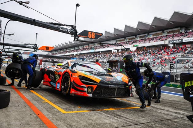 FIA WEC - 6 HOURS OF FUJI 2026 58 GEHRSITZ Finn (ger), GOETHE Benjamin (ger), WEST Alexander (swe), Garage 59, McLaren 720S GT3 Evo 58, LM GT3, action pitstop, arrêt aux stands during the 6 Hours of Fuji 2026, 6th round of the 2026 FIA World Endurance Championship, from September 25 to 27, 2026 on the Fuji Speedway in Oyama, Shizuoka, Japan - OyamaJapan Copyright: xANTONINxVINCENTx