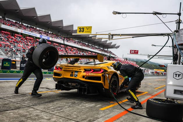 FIA WEC - 6 HOURS OF FUJI 2026 33 KEATING Ben (usa), EDGAR Jonny (gbr), CASTBURG Nicky (nld), TF Corvette Z06 GT3.R 33, LM GT3, action pitstop, arrêt aux stands during the 6 Hours of Fuji 2026, 6th round of the 2026 FIA World Endurance Championship, from September 25 to 27, 2026 on the Fuji Speedway in Oyama, Shizuoka, Japan - OyamaJapan Copyright: xANTONINxVINCENTx