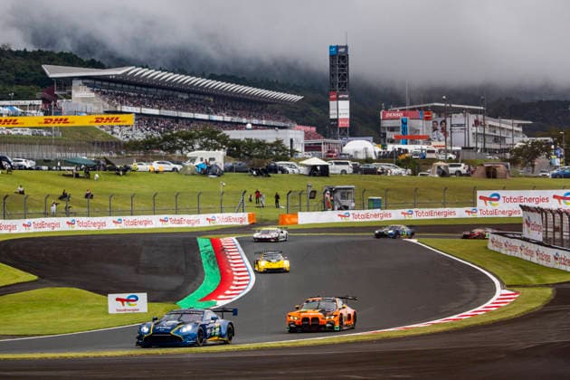 FIA WEC - 6 HOURS OF FUJI 2026 27 DRUDI Mattia (ita), JAMES Ian (usa), ROBICHON Zacharie (can), Heart of Racing Team, Aston Martin Vantage AMR GT3 Evo 27, LM GT3, action during the 6 Hours of Fuji 2026, 6th round of the 2026 FIA World Endurance Championship, from September 25 to 27, 2026 on the Fuji Speedway in Oyama, Shizuoka, Japan - OyamaJapan Copyright: xJULIENxDELFOSSEx