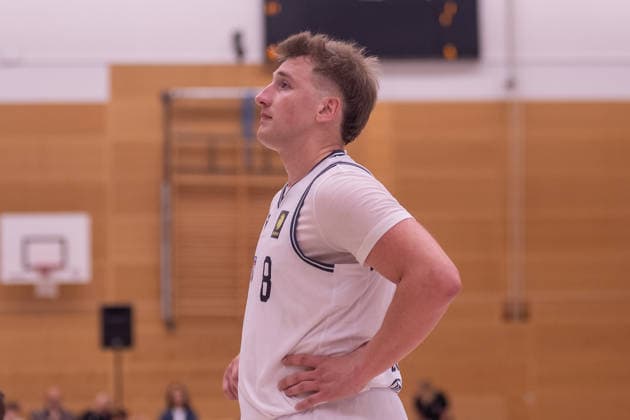 Yuril Kondrakov of the ART Giants Düsseldorf, No. 08, looks pensive after a minor foul in the game between the SG ART Giants Düsseldorf and the Seawolves Academy, basketball, Barmer 2 BBL, Pro B North, Matchday 1, 2026–2027 season, September 26, 2026, SG ART Giants Düsseldorf vs. Seawolves Academy, Basketball, Barmer 2 BBL, Pro B North, Matchday 1, 2026–2027 Season, September 26, 2026, Düsseldorf Copyright: xEibner-Pressefoto ThomasxHaeslerx EP_THR