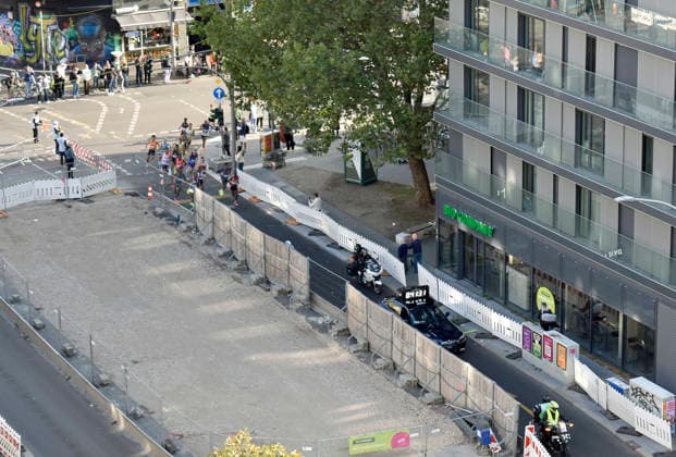BVG Long-Term Roadwork at km 13, Frauen Spitze Bottleneck at km 13