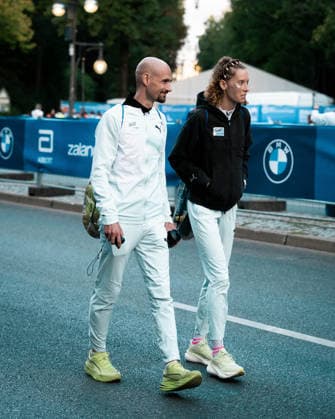 Hendrik Pfeiffer, Düsseldorf Athletics, Men s Marathon; Esther Pfeiffer, Düsseldorf Athletics, Women s Marathon; GER, Track and Field, Athletics, BMW Berlin Marathon, Berlin, September 27, 2026, GER, Track and Field, Athletics, BMW Berlin Marathon, Berlin, September 27, 2026, Berlin Copyright: xStefanxMayerx EP_SMR