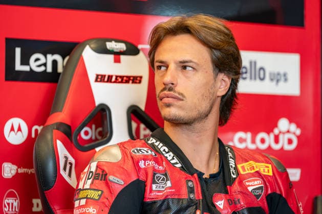 IPA89024942 - Nicolo Bulega in the pit box during the Italian Round of the World Superbike (SBK) race in Cremona, Italy, on September 27, 2026  Copyright: xLucaxRossini IPAxSportx xx IPA89024942