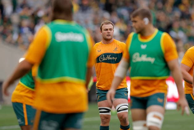RUGBY UNION AUSTRALIA SOUTH AFRICA, Harry Wilson of the Wallabies is seen warming up before the international rugby test match between the Australian Wallabies and South Africa at Optus Stadium in Perth, Sunday, September 27, 2026. ( NO ARCHIVING, EDITORIAL USE ONLY PERTH Western Australia Australia  Copyright: xRICHARDxWAINWRIGHTx 20260927153820311049