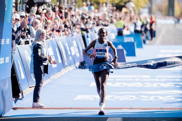 27.09.26, BMW Berlin Marathon 2026, Berlin Tigst Assefa (ETH) winning the BMW Berlin Marathon women Berlin Berlin BE Deutschland
