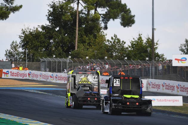 FFSA 24 HEURES CAMIONS 2026 44 ANDRE Jonathan (fra), Team Lion Truck Racing, MAN, 21 SOUSA RaphaÃ«l (fra), Team Viry Truck Racing, Freightliner, action, during the 5th round of the Championnat de France FFSA Camions 2026, 24 Heures Camions, from September 26 to 27, 2026 on the Bugatti Circuit, in Le Mans, France - Le MansFrance  Copyright: xRAINIERxEHRHARDTx