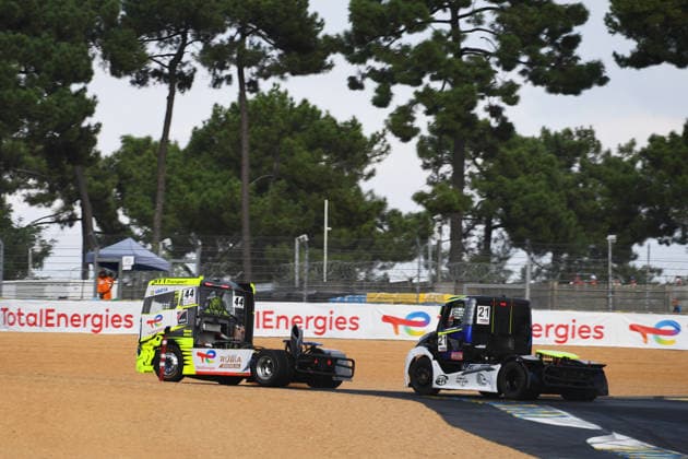 FFSA 24 HEURES CAMIONS 2026 44 ANDRE Jonathan (fra), Team Lion Truck Racing, MAN, 21 SOUSA RaphaÃ«l (fra), Team Viry Truck Racing, Freightliner, action, during the 5th round of the Championnat de France FFSA Camions 2026, 24 Heures Camions, from September 26 to 27, 2026 on the Bugatti Circuit, in Le Mans, France - Le MansFrance  Copyright: xRAINIERxEHRHARDTx
