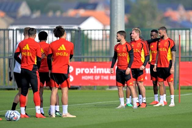 Belgium v France - UEFA Nations League 2026 Media Activities 27 09 2026 TUBEKE, BELGIUM - SEPTEMBER 27 : Belgian team during a training session ahead of the UEFA Nations League tournament league phase matchday 2 group A1 match between Belgium and France on September 27, 2026 in Tubeke, Belgium, 27 09 2026 Tubeke Belgium  Copyright: xSesx